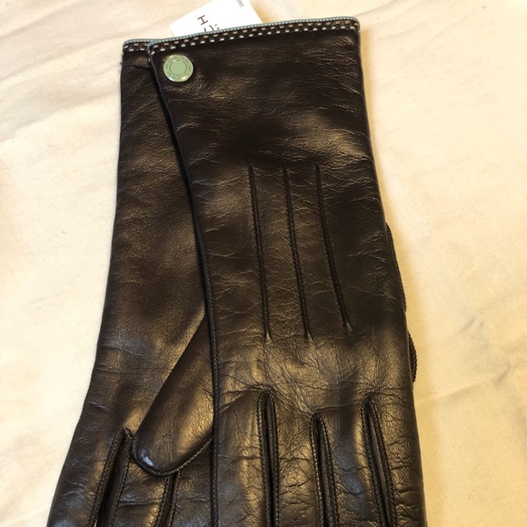 Coach Accessories - Coach leather gloves cashmere lining. Chocolate brown size 7. Brand new with tag